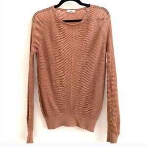 Closed Dusty Rose Chevron Pointelle Knit Sweater – Size S/M